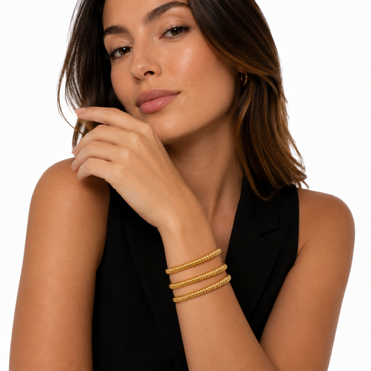 Pulsera Hojas Doradas