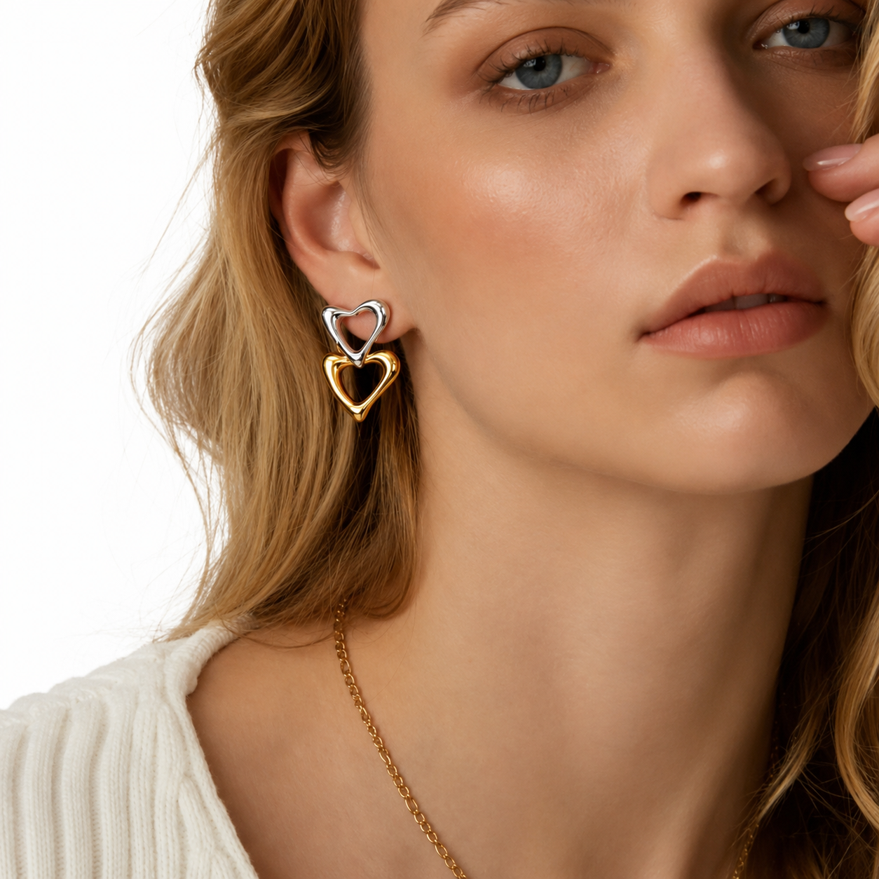 Pendientes Doble Corazón