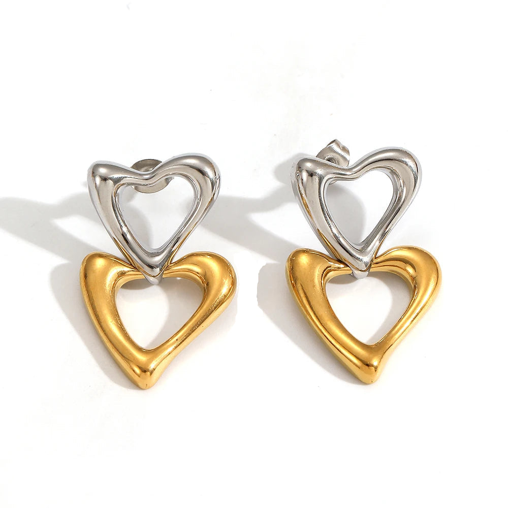 Pendientes Doble Corazón