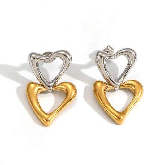Pendientes Doble Corazón