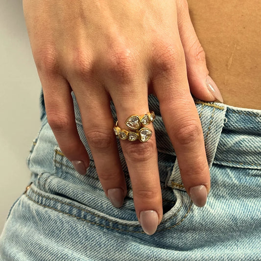 Anillo Corazones